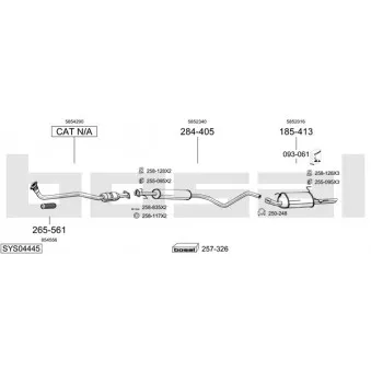 Echappement BOSAL SYS04445