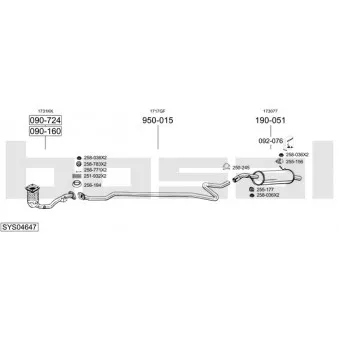 BOSAL SYS04647 - Echappement