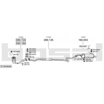 Echappement BOSAL SYS04649