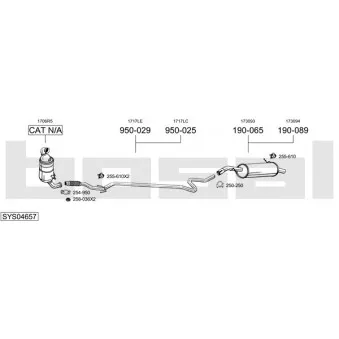 Echappement BOSAL SYS04657