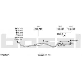 Echappement BOSAL SYS04697