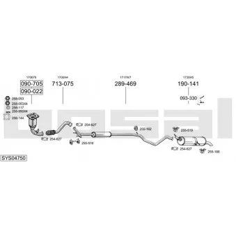 Echappement BOSAL SYS04750