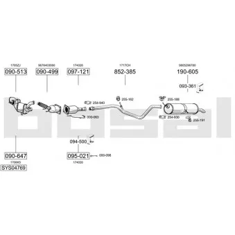 Echappement BOSAL SYS04769