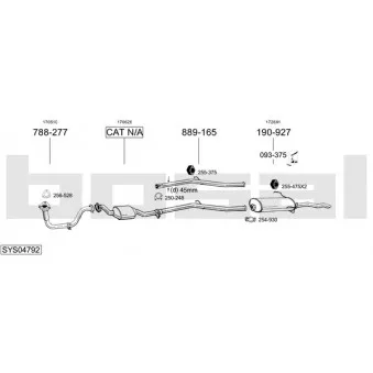 Echappement BOSAL SYS04792