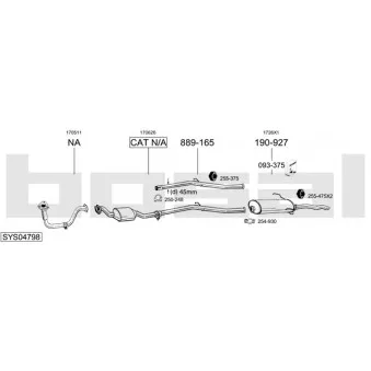 BOSAL SYS04798 - Echappement