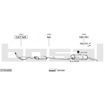 BOSAL SYS04808 - Echappement