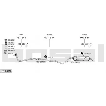 Echappement BOSAL SYS04816