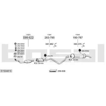 BOSAL SYS04818 - Echappement