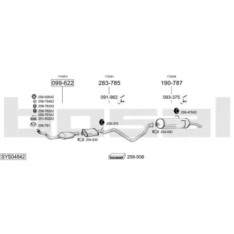 BOSAL SYS04842 - Echappement