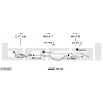 Echappement BOSAL SYS04846