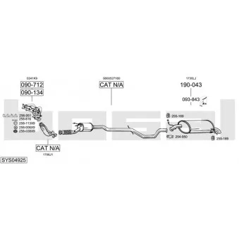 Echappement BOSAL SYS04925