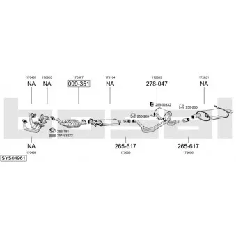 Echappement BOSAL SYS04961