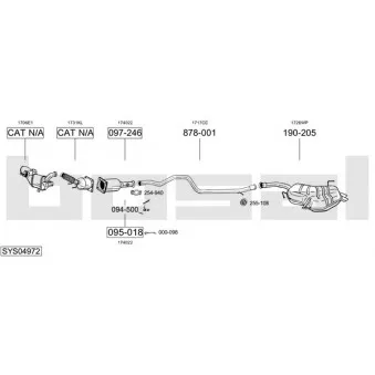 Echappement BOSAL SYS04972