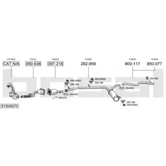 BOSAL SYS05070 - Echappement