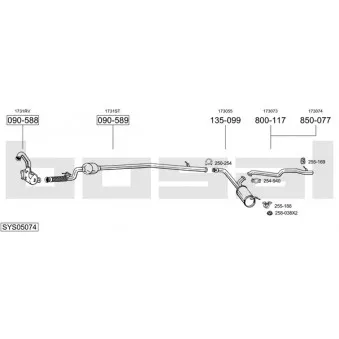 BOSAL SYS05074 - Echappement