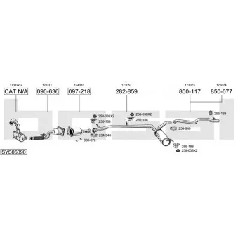 Echappement BOSAL SYS05090