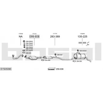 Echappement BOSAL SYS05096