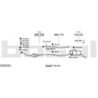 Echappement BOSAL SYS05101