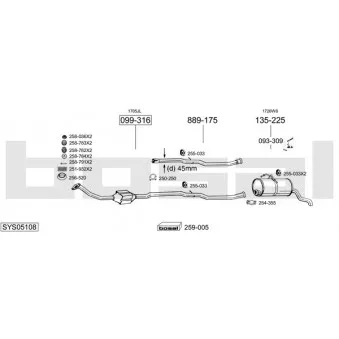 BOSAL SYS05108 - Echappement