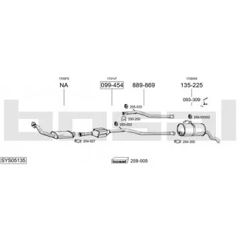 Echappement BOSAL SYS05135