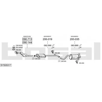 BOSAL SYS05317 - Echappement