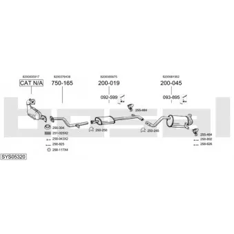 BOSAL SYS05320 - Echappement