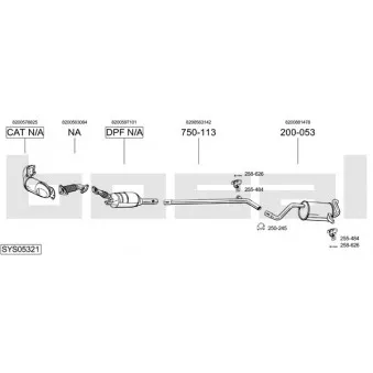 BOSAL SYS05321 - Echappement