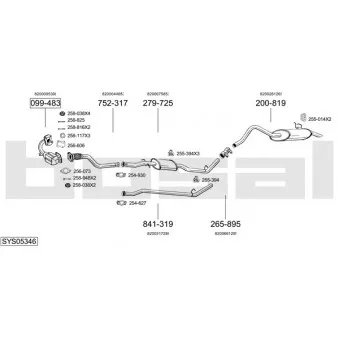 Echappement BOSAL SYS05346