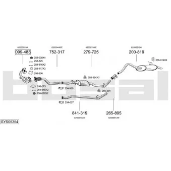 Echappement BOSAL SYS05354