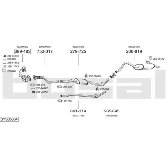 Echappement BOSAL SYS05364