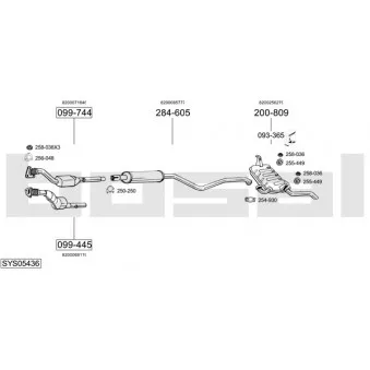 BOSAL SYS05436 - Echappement