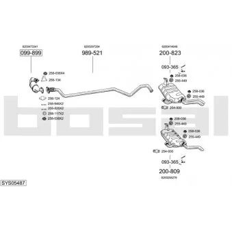 Echappement BOSAL SYS05487