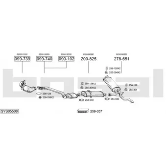 Echappement BOSAL SYS05508