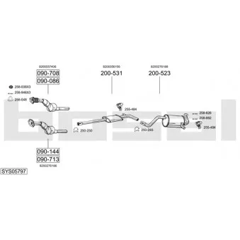 Echappement BOSAL SYS05797