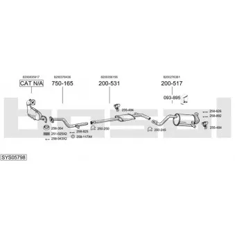 Echappement BOSAL SYS05798