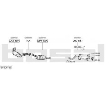 BOSAL SYS05799 - Echappement