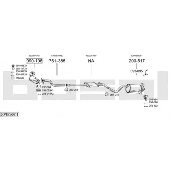 Echappement BOSAL SYS05801