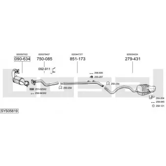 Echappement BOSAL SYS05819