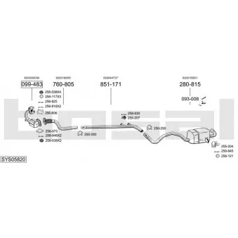 Echappement BOSAL SYS05820