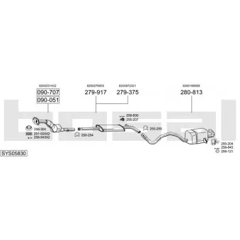 Echappement BOSAL SYS05830