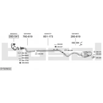 BOSAL SYS05832 - Echappement