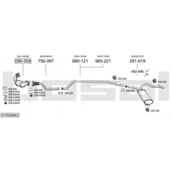 Echappement BOSAL SYS05843