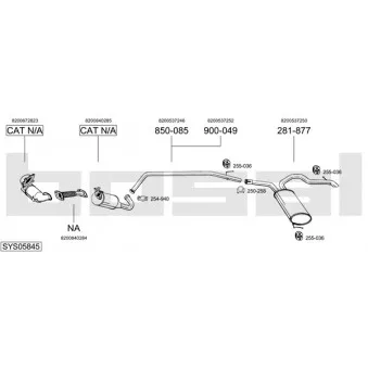 BOSAL SYS05845 - Echappement