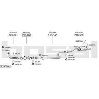 Echappement BOSAL SYS05961