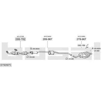 Echappement BOSAL SYS05975