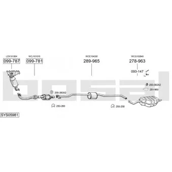 Echappement BOSAL SYS05981