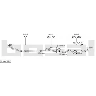 BOSAL SYS05995 - Echappement