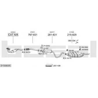 BOSAL SYS06005 - Echappement