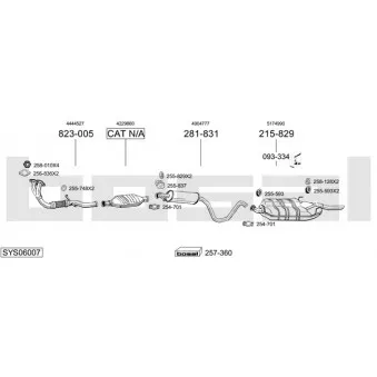 Echappement BOSAL SYS06007