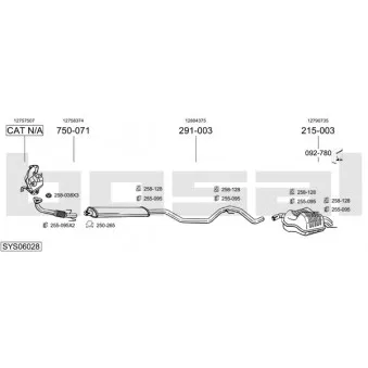 Echappement BOSAL SYS06028